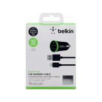 Автомобильное з/у Belkin iPhone F8J121BT04BLK BOOST UP с кабелем 10 watt/2.4 A. Черный цвет